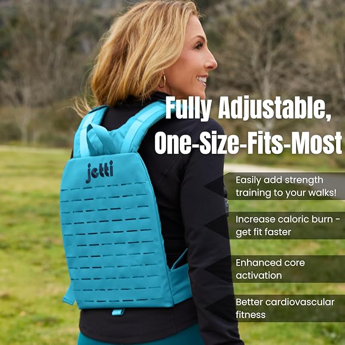 Weighted Vest for Women & Men - 7lb Adjustable Weighted Vest for Walking, Running & Workouts - Evenly Distributed Weight for Comfort & Performance, Includes Carry Pack & Starter Plate
