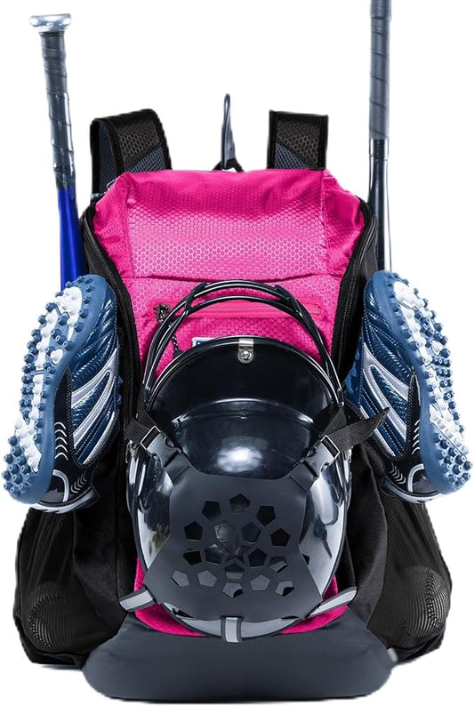 | Baseball Bag Softball Bat Bag, Double-layer Baseball Backpack Adult with Gear Klip To Hold Baseball Glove, Baseball Essential Gear, Youth Baseball Bag for Boys, Girls, Baseball Accessories