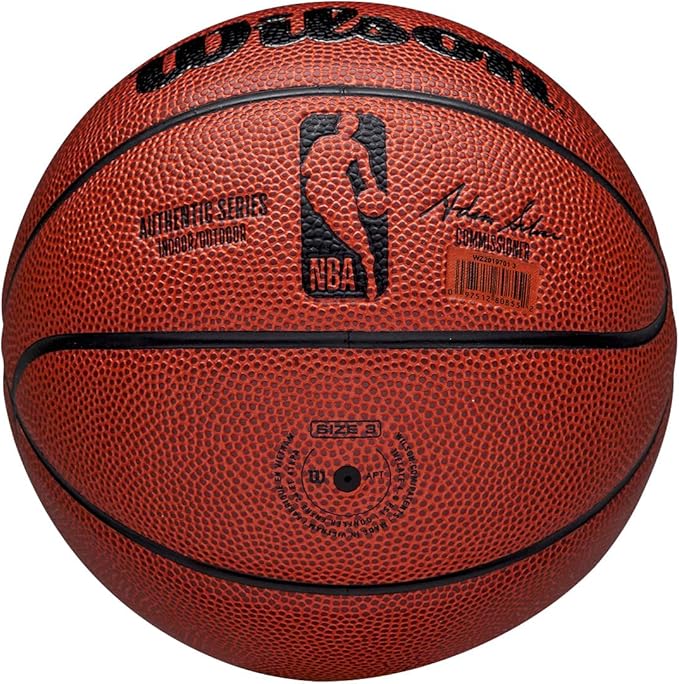 WILSON NBA Authentic Indoor/Outdoor Basketballs - Size 3, Size 6 and Size 7