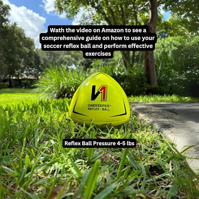 Soccer Reflex & Reaction Ball - White, Orange, Blue, Pink, and Fluo Yellow, Agility and Coordination Training for Kids and Juniors