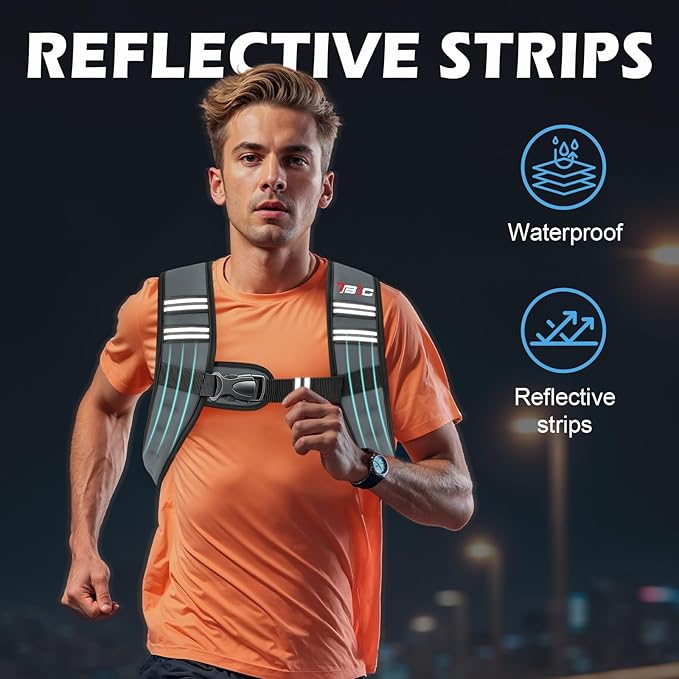 Weighted Vest Woman, 6 LB Womens Weight Vest for Walking, Strength Training Weight Vests for Men, Reflective Stripe Fitness Vest for Workout Running Jogging