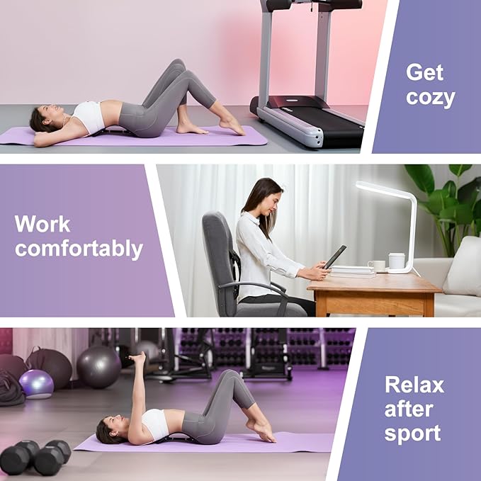 YAJIACLONE Back Stretcher for Lower Back Pain Relief，Adjustable, Portable, Durable-Unique Yoga and Gym Runner Gifts，Sports Fitness Relaxations Gift，Home Office Travel Essentials.