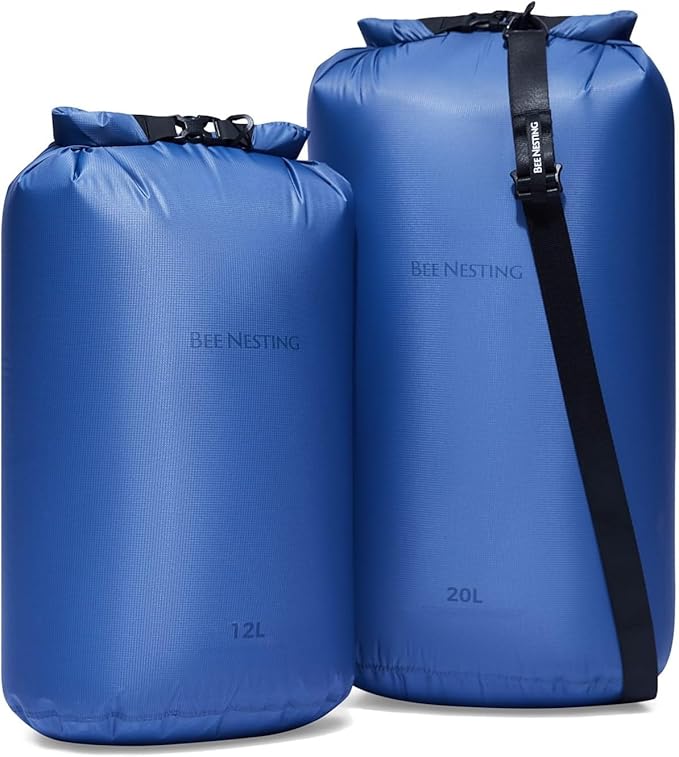 Ultralight Dry Bag Set for Backpacking, Waterproof Dry Sack for Camping, Hiking, Motorcycle, Lightweight Stuff Sack Set of 3 Pack