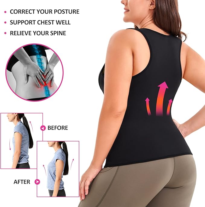 Eleady Best Neoprene Waist Trainer Corset Sweat Vest Weight Loss Body Shaper Workout Tank Tops Women