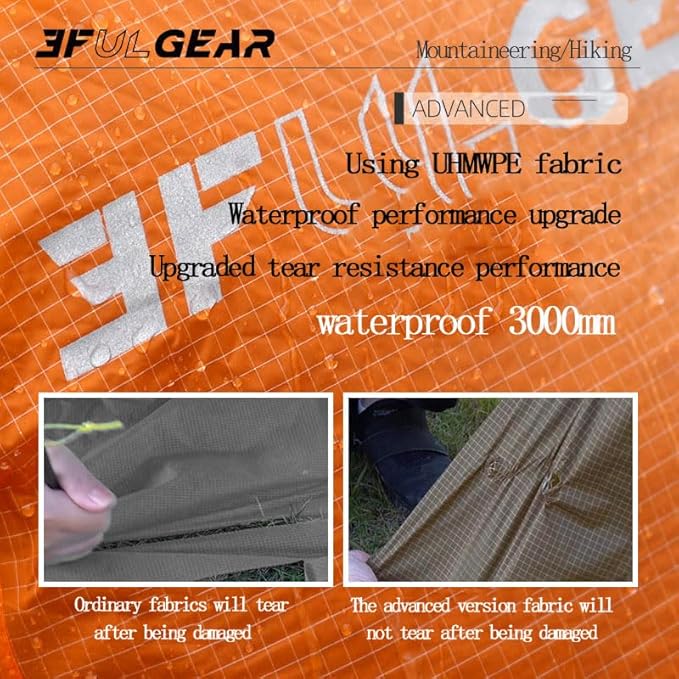 3F 20-85L backpack rain cover, waterproof, dustproof, wear-resistant, tear resistant outdoor hiking backpack cover (blue-XL)