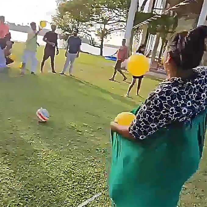 FunFling Granny Pants Yard Game - Oversized Outdoor Toss Game with 16 Throwing Balls for Adults & Kids, Giant Lawn Games for Backyard BBQ, Birthday Parties & Team Building Events
