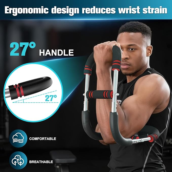 Relife Twister Arm Trainer,40-130lbs Arm Trainer for Forearms & Chest Muscle Training Workout,Adjustable Spring Resistance Chest Exercise, Portable Home Gym Strength Equipment for Men & Women