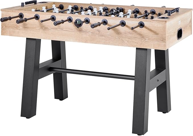 VEVOR Foosball Table, 55-inch Standard Size Table, Indoor Full-Size Foosball Tables with 4 Balls and 26 Players, Includes Durable Soccer Set, Score Keeper & Cup Holders, for Home, Family, Game Room