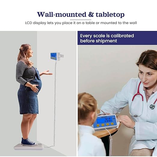 Medical Grade Scale - Scale for Body Weight with Digital Display - 660 lb Home, Gym, Office Professional Physician Scale, High Capacity Wrestling Scale for Body Weight