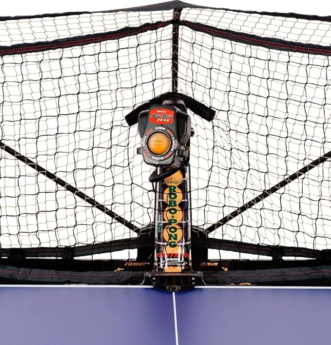 Robo-Pong 2040+ Table Tennis Robot - Original Inventor Since 1972, USA Designed Professional Ping Pong Ball Machine with Recycling Net System for Home Training