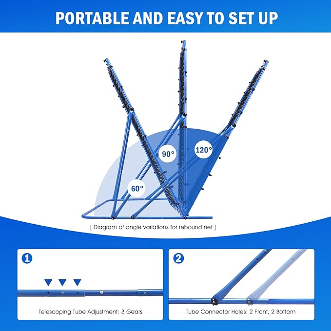 Dual-Mode Soccer Goal Net & Soccer Rebounder Net,Premium Durability for Intense Shooting Training,Quick-Switch Angle Soccer Training for Control,Passing Practice,Soccer Gifts for Kids Teen Adult