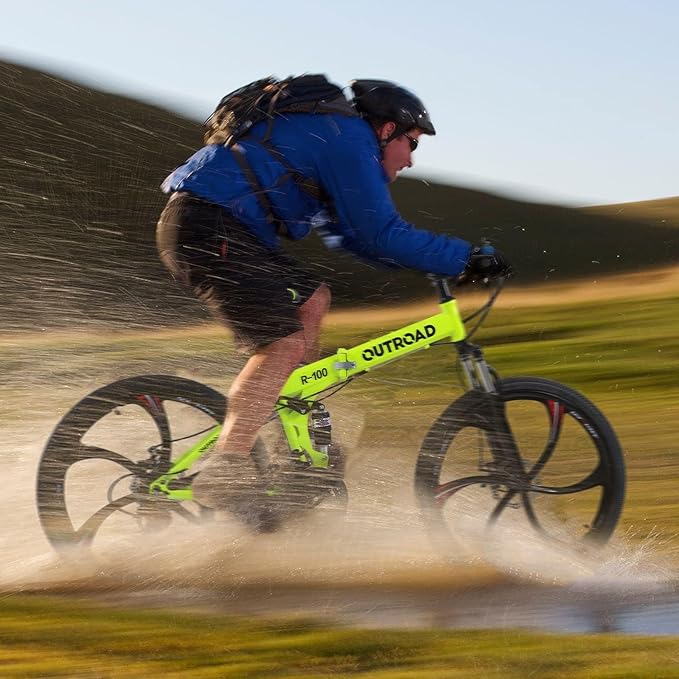 26 Inch Folding Mountain Bike with High Carbon Steel, 21 Speed City Bike with Dual Suspension, Folding Bicycle for Adults Men and Women