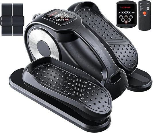 UTRYUP Under Desk Elliptical Machine, Electric Elliptical Machine While Sitting for Seniors with Remote Control, 12-Speed Adjustable & Quiet Operation, Compact Pedal Exerciser for Home or Office Use
