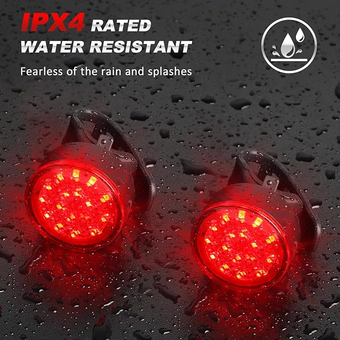 Ascher USB Rechargeable LED Bike Tail Lights 2 Pack, Bright Bicycle Cycling Rear Light, 4 Light Mode Options Safety Bike Light for Adults Kids Men Women Road Mountain(2 USB Cables Included)