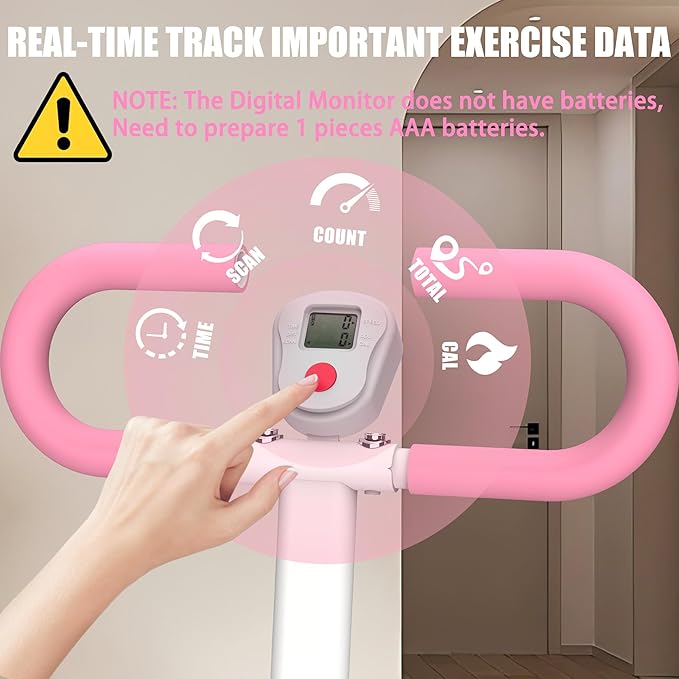 Stair Stepper for Home,Vertical Climber Machine Pro Series,Full-Body Cardio Workout Equipment with Adjustable Handlebar & Stable Frame - Home Gym Stair Stepper for Low-Impact Exercise (Pink)