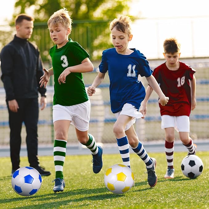 HyDren 24 Pack Soccer Balls Bulk with Pump Official Outside Christian Charity Donation Sport Soccer Balls Gifts for Teens Adults