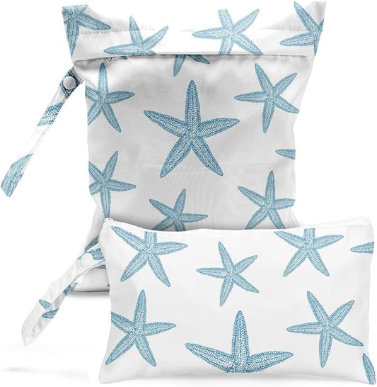 2 pieces Wet bag, wet dry bag, swimsuit, travel, beach, pool, diapers, Dirty Yoga gym clothes, Beach bag Bee flower Sunflower Decor Sunflower gifts for women.