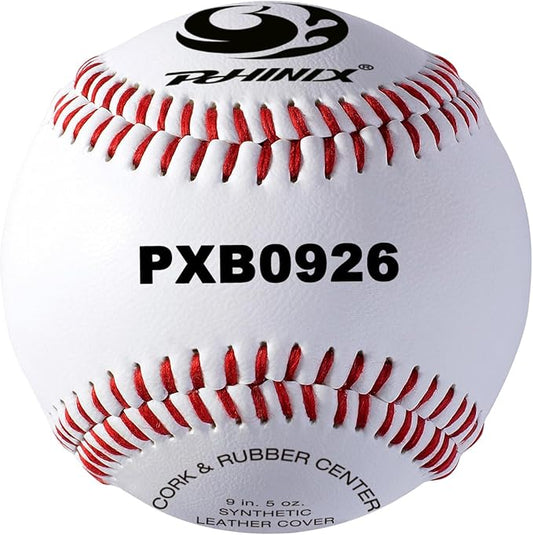 PHINIX Synthetic Leather Baseballs for Practice Recreation Use and Casual Games