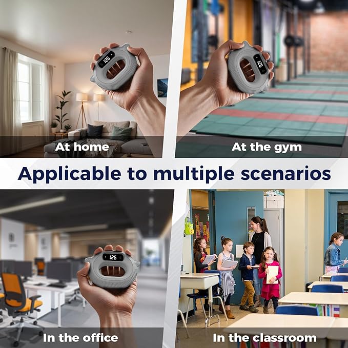 Smart Hand Grip Strengthener for Exercise and Fun, Gorifei Grip Strengthener with Comfortable and Soft Silicone Material, Suitable for Grip Strength Training, 5 Games Available and Control Shorts Browsing&Photos Taking on Phone