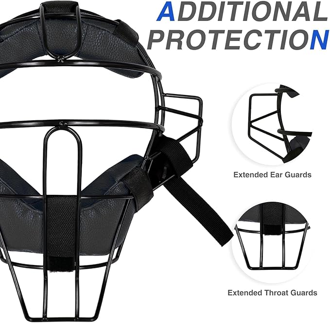 Baseball Catcher Mask Umpire Mask,Full-Face Protection Mask for Baseball,Lightweight Secure Fit Provides Maximum Protection and Comfort – Does Not Obstruct View