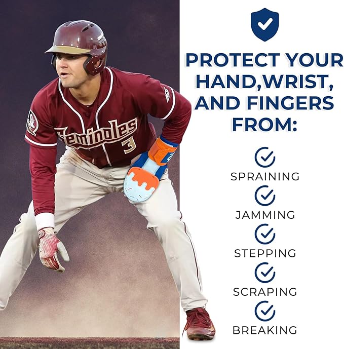 Gracfulcub Baseball Sliding Mitt, Baseball Glove Softball Guard, Ergonomic Design Protecting Fingers for Basic Base Running
