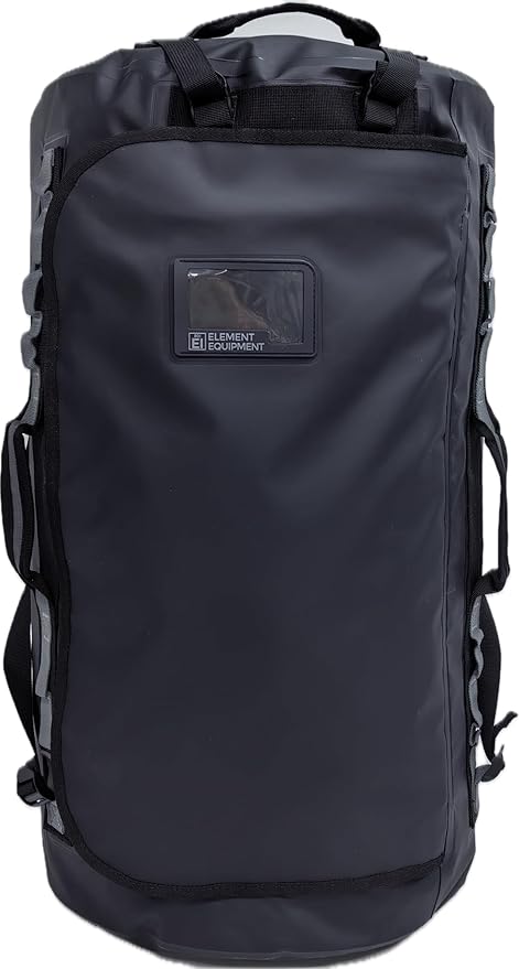 Element Equipment Trailhead 2.0 Waterproof Duffel Bag Shoulder Straps Black/Grey Large