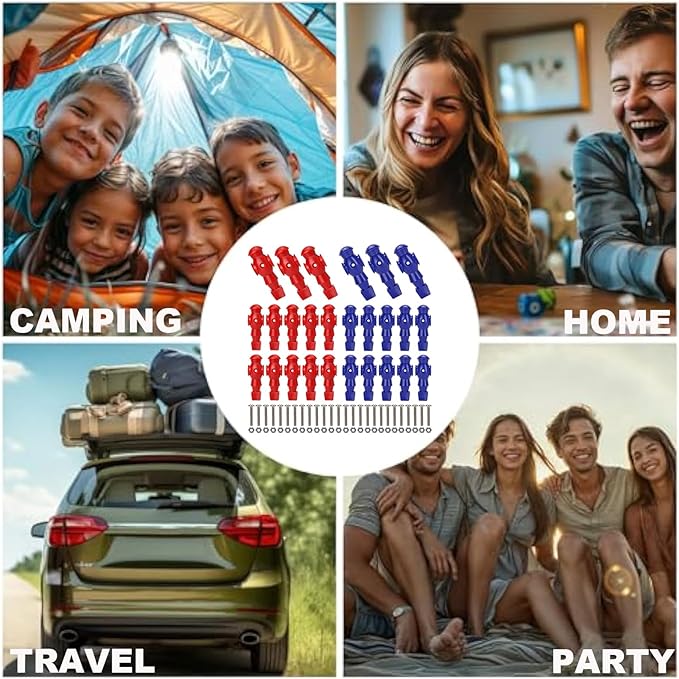 26pcs Foosball Men Replacement, Soccer Player Set Football Players Parts Foosball Man Table Player Football Machine Accessories Replacement Parts