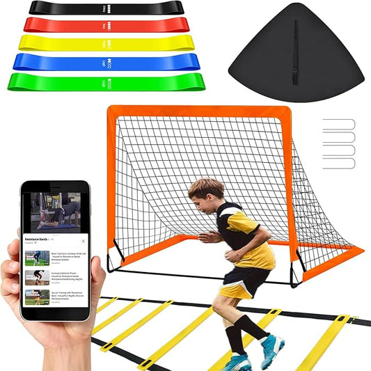 Soccer Goals for Backyard, Portable Soccer Goal, Football Practice, Soccer Training Equipment for Young