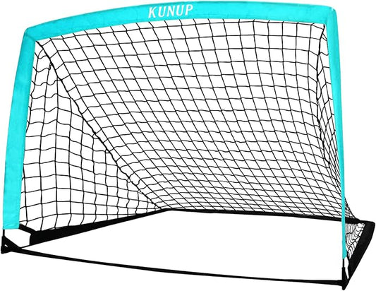 5×3 6x4 9x5 FT Portable Kids Soccer Goal for Backyard, Foldable Soccer Practice Net with Carrying Bag for Toddler Youth Adult Pop Up Soccer Training Equipment Indoor and Outdoor Sports Game