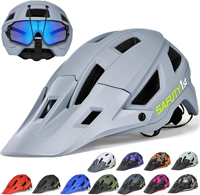 Mountain Bike Helmet for Adults & Youth Lightweight Impact-Resistant with Adjustable Dial & Removable Visor Unisex Helmet for Mountain Biking Bicycle Clcying