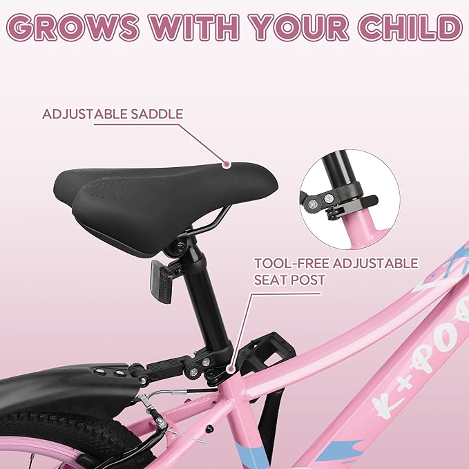 20 24 Inch Kids Bike, 7-Speed Girls Boy Mountain Bike, Front Suspension Fork Kids' Bicycles Girls Boys Bikes Ages 8-12, Front and Rear V Brakes