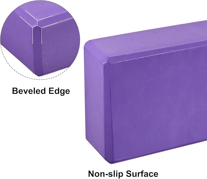 uxcell Yoga Block Light Weight High-Density EVA Foam Brick for Beginners, Yogis, Pilates, Meditation