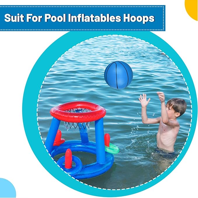 6 Inch Mini Basketballs for Toddlers Kids Teenagers, 6 Pack 6" Basketball Set with Pump Durable PVC Basketballs for Mini Over Door Hoop Pool Beach Balls for Swimming Pool, Indoors, Outdoors