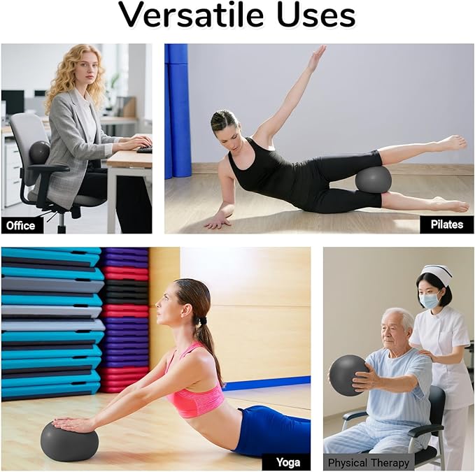 TOPZGLEEY Pilates Ring Set – 14" Anti-Deformation Magic Circle with Padded Handles, Mini Ball, 5 Resistance Bands, Guide, Pilates Equipment for Home Workout