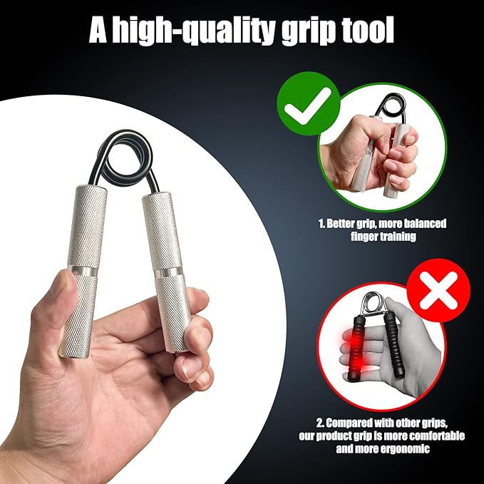 Grip Strength Trainer 4 Pack,50LB-200LB Hand Exerciser Gripper Forearm Finger Strengthener Non-Slip Suitable for Hand Rehabilitation Finger Strength Training, Muscle Building, Home Gym