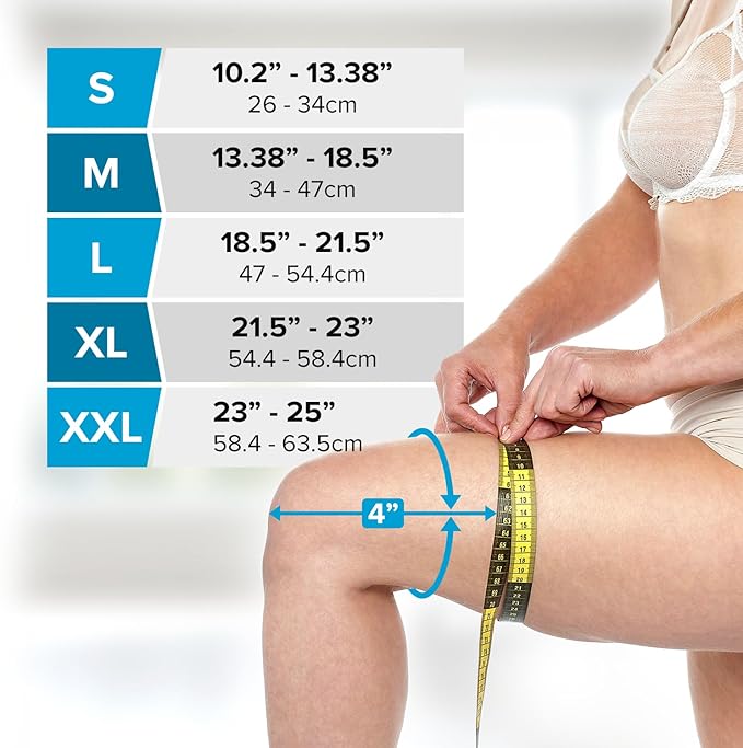 POWERLIX Adjustable Compression Knee Brace for Men & Women, featuring Stabilizers & Patella Support, Optimal Recovery for Knee Pain, Medical Knee Sleeve for Arthritis, Weightlifting, Dance, Running