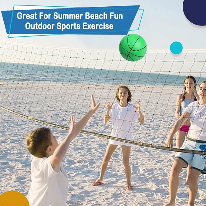 Dilabnba 6PCS Mini Beach Ball, Toddler Basketball Toy, 6" Small Ball with Pump for Mini Hoop Enthusiasts, Easy to Grip, PVC Bouncy Ball for Perschool Garden Pool, Gift for Boy Girl (Green)