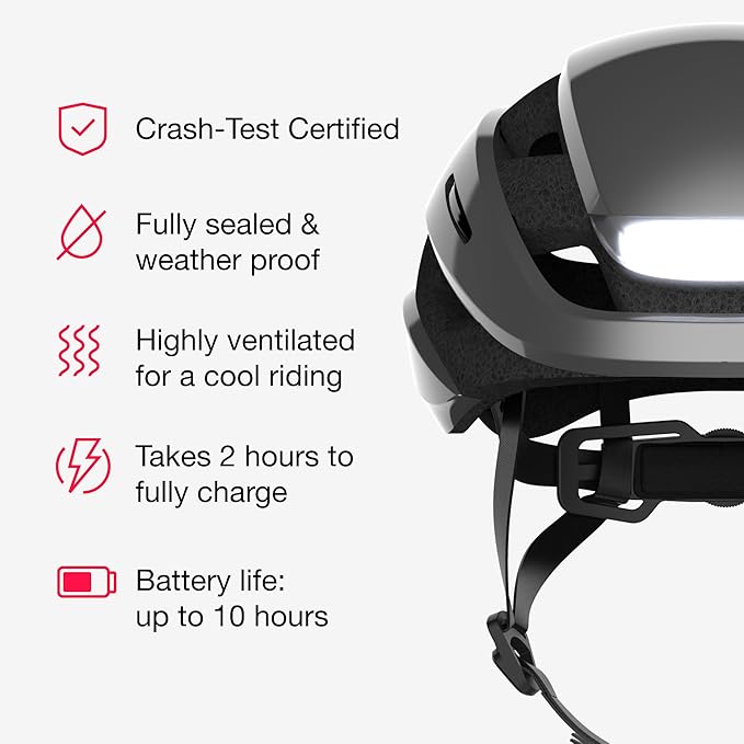 Lumos Ultra Smart Bike Helmet | Customizable Front and Back LED Lights with Turn Signals | Road Bicycle Helmets for Adults: Men, Women