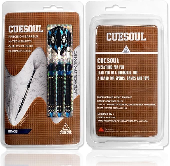 CUESOUL Soft Tip Darts Set Plastic Tip with Dart Case