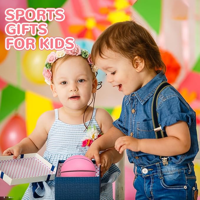 5" Mini Foam Basketballs for Mini & Over The Door Hoops, 3 Pack Replacement Balls for Kids Toddler Beach Indoor Outdoor Sport Game Gift Set (Pink)