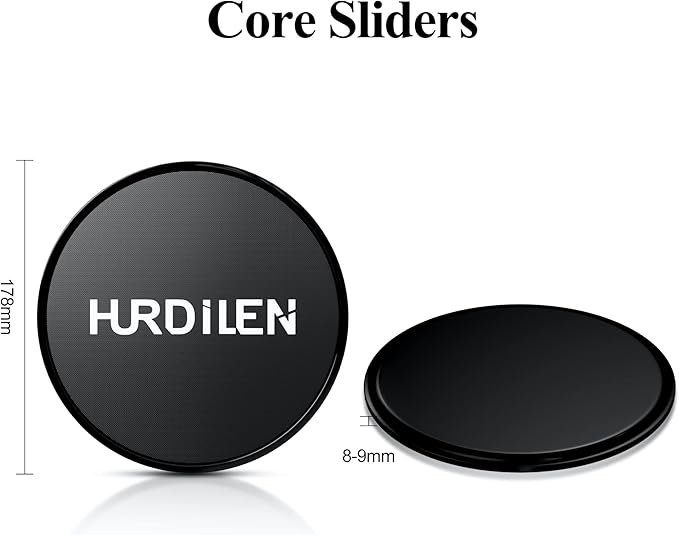 Core Sliders, Exercise Gliding Discs Dual Sided Use on Carpet and Hardwood Floors, Lightweight and Perfect Fitness Apparatus for Training Abdominal Core Strength