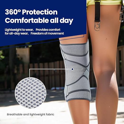 Galvaran Knee Brace for Meniscus Tear:Adjustable Knee Support for Maximum Knee Pain,Side Stabilizers for Injury or Surgery Recovery - Men and Women