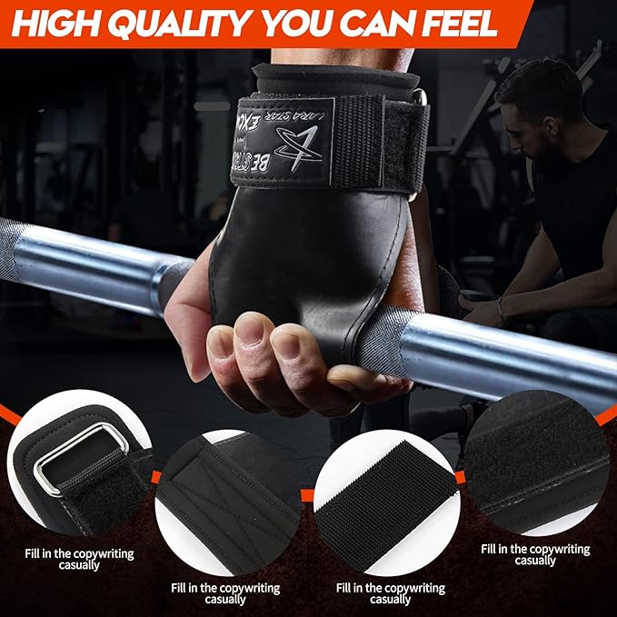 LARA STAR Weight Lifting Wrist Straps for Maximum Grip Support,Lifting Strap for Weightlifting, Gym Grips Hook for Deadlifts, Powerlifting, Heavy Shrug Women/Men