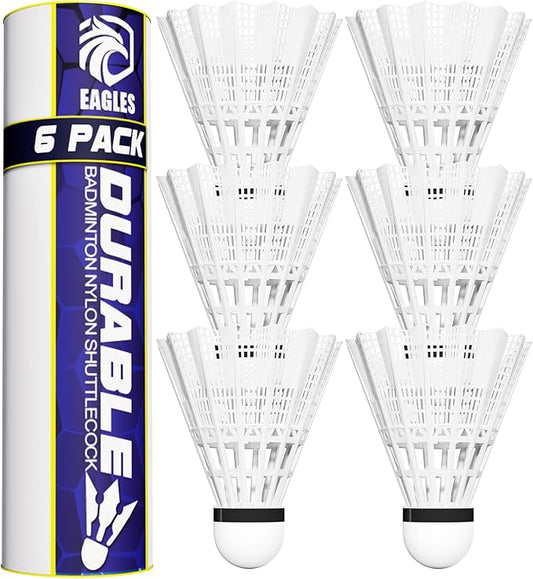 Badminton Birdies - Nylon Bedminton Shuttlecocks for Softball/Baseball Batting Training - Highly Stable & Durable Shuttle Balls for Indoor and Outdoor Matches