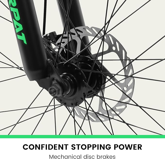 Ecarpat 24/26/27.5 Inch Mountain Bike, Dual/Front Suspension Mens Mountain Bike with 21 Speeds High-Carbon Steel Frame and Disc/V Brakes, Adult Sport Bicycle for Trail Snow Commuter City Road