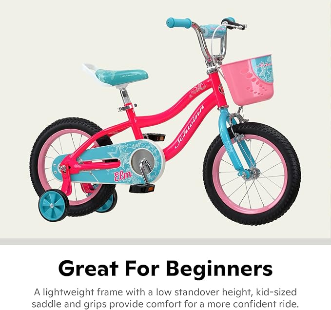 Schwinn Elm and Koen Bike or Balance Bike, 12-20 Inch Bike for Kids Ages 2-13, Black, Blue, Red, Teal, Pink or Purple, SmartStart Ergonomic Design, Adjustable Seat Grows with Child, Training Bicycle