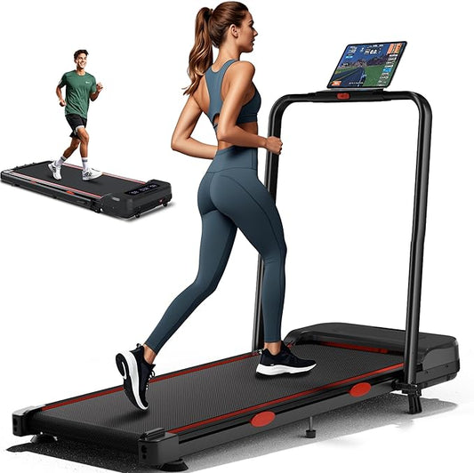 340lb Capacity Walking Pad Treadmill with 12% Incline, Big LED Display Under Desk Treadmill Support Full Manual/3-Preset Countdown/App Mode, Portable Treadmills for Small Spaces, Home