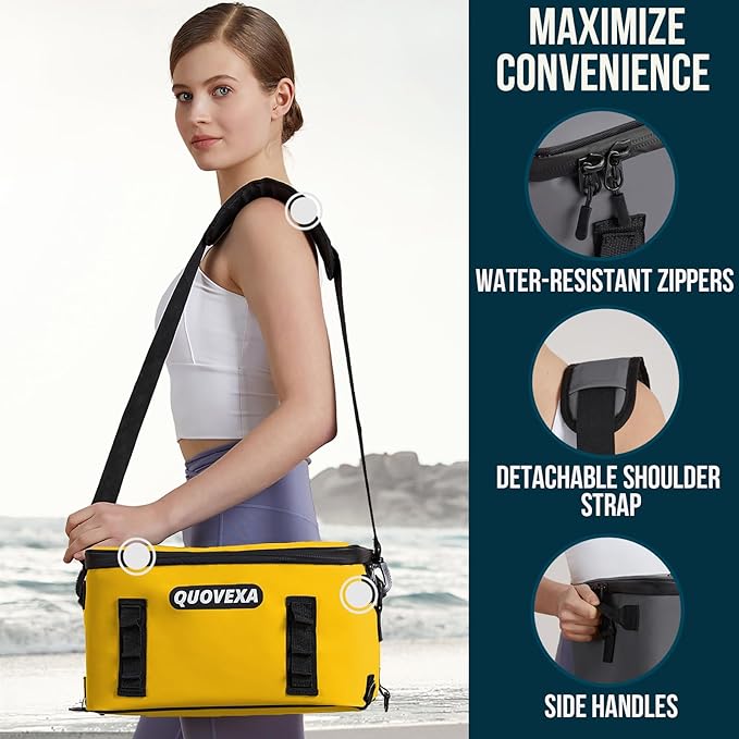 Paddle Board Cooler Bag, Sup Cooler, Coolers Deck Bag with 4 Pockets, Kayak Cooler Fits 30 Cans, Deck Coolers Bag for Paddleboard, Paddle Board Accessories with Phone Pouch