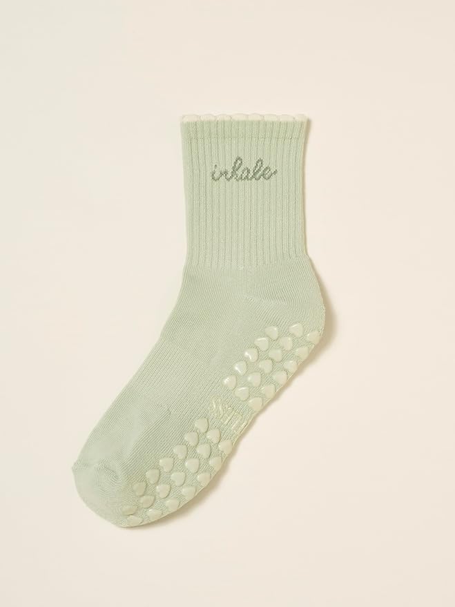 Crew Half Calf Grip Socks, Cutest Fruits Pilates Socks, Ruffle socks, Non-Slip, Barre Yoga Fitness