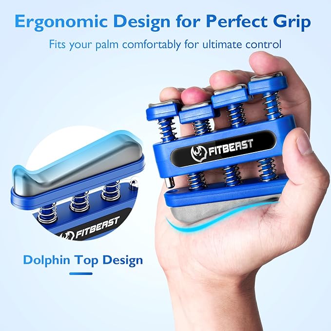FitBeast Finger Strengthener, Finger Exerciser, Hand Exerciser for Improve Dexterity and Strength in Fingers, Hands, Forearms–Grip Strength Trainer for Musicians, Climbers